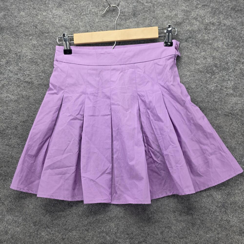 Nasty Gal Collection Skirt Womens 2 Lilac Pleat With Me Pleated Mini Woven